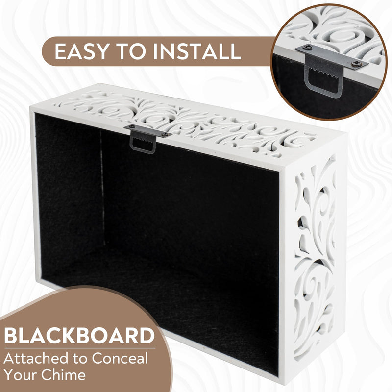 Decorative Doorbell Cover Box, Weather Protection Housing (Floral Scrollwork) Floral Scrollwork