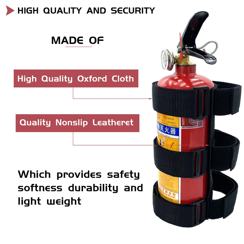 Car Roll Bar Fire Extinguisher Holder Replacement for Jeep Wrangler CJ YJ TJ LJ JK JKU JL JLU, Polaris Ranger RZR General RS1, Can Am Maverick X3 & More - Adjustable Extinguisher Mount Strap 2 Pack - NewNest Australia