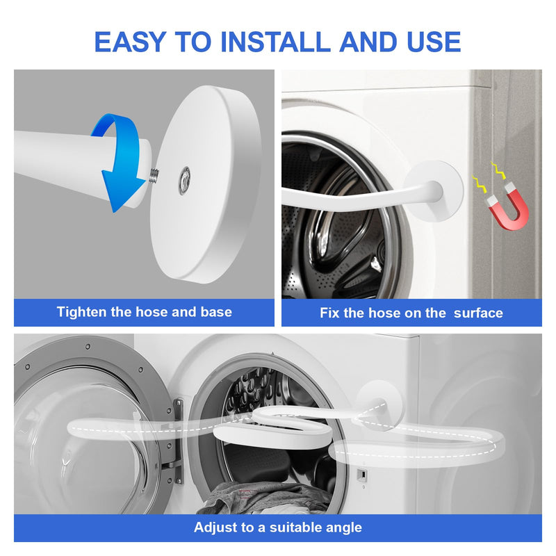 Upgraded Front Load Washer Door Prop, Easy to Use and Bend Washing Machine Door Prop Open, Flexible and Sturdy Washer Door Stopper Keep Your Washer Door Open Or Ajar to Prevent Odors, White