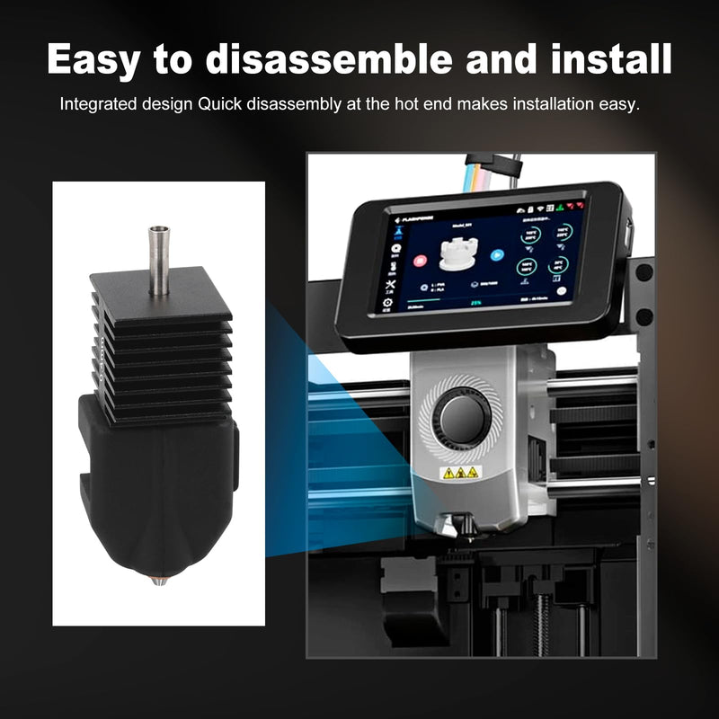 AD5X Hotend Kit, Integrated Dual Metal Nozzle hot end, Quick-Detachable Throat Heating Block, Enhanced Heat Dissipation & Stability, Compatible with Flashforge AD5X 3D Printer (0.25/0.4/0.6/0.8) 0.25/0.4/0.6/0.8