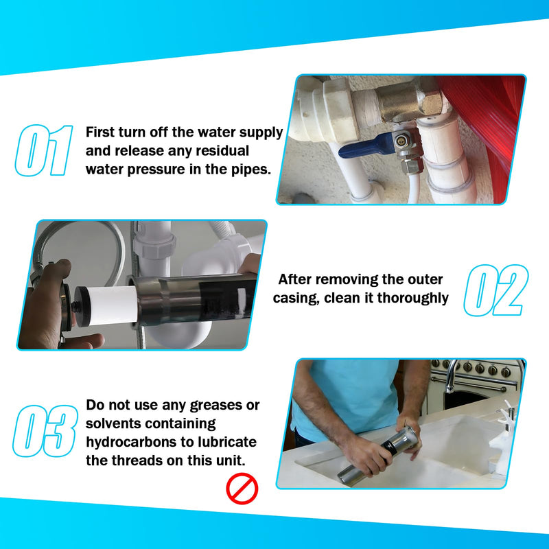 FRX-02 Ceramic Water Filter Cartridge for Franke Triflow Water Filter, Height 10 Inch