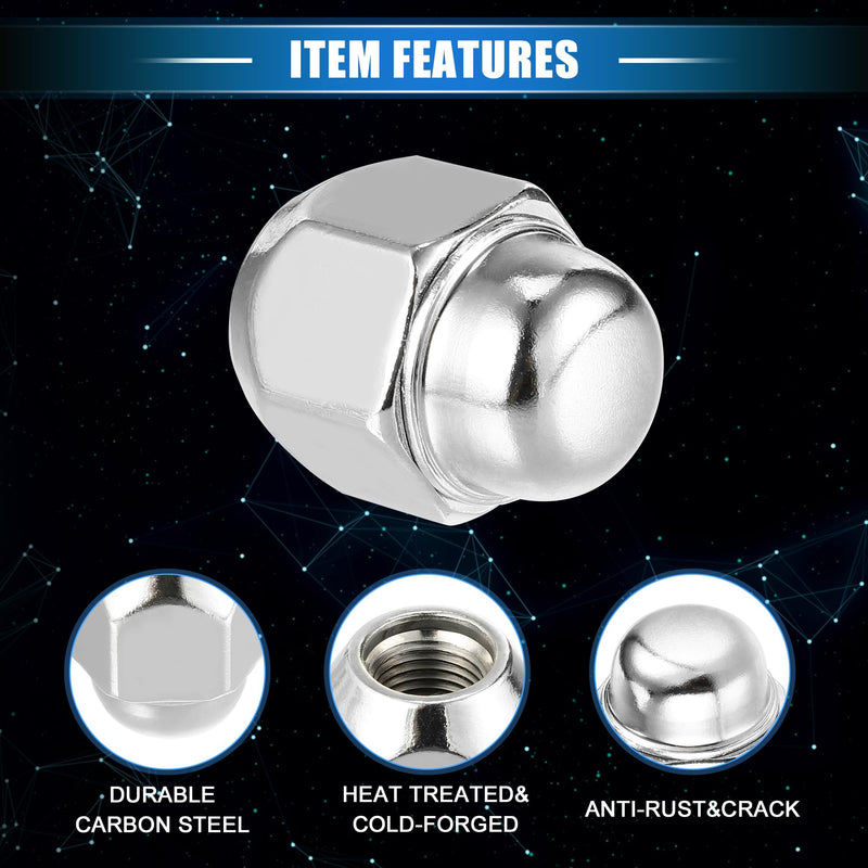 20 Pcs Wheel Lug Nuts Compatible for Nissan Altima Murano for Infiniti G20 I30 M35, Durable M12 x 1.25 Carbon Steel Silver Tone Tire Lugnuts 20