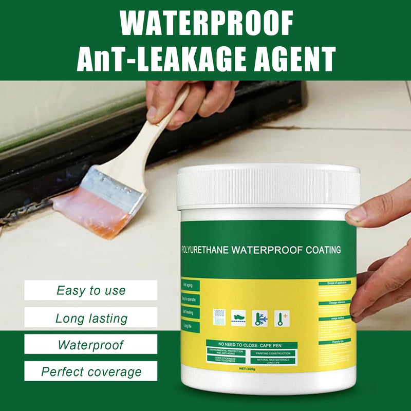 300g Transparent Waterproof Insulating Sealant, Strong Adhesive Seal Waterproof Coating, Invisible Waterproof Agent for Wall Mending Toilet Anti-Leak Coating.