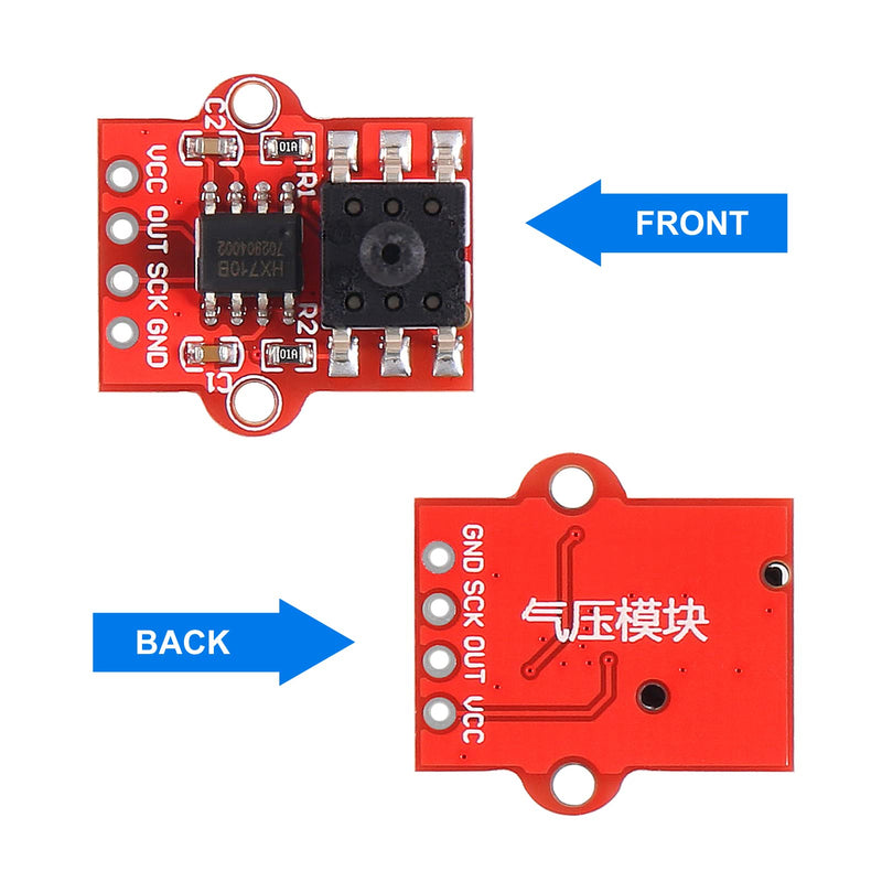 Air Pressure Sensor Module Board 3.3-5V Digital Barometric Pressure Sensor Module Liquid Water Level Controller Board 0-40KPa for Arduino Pack of 6