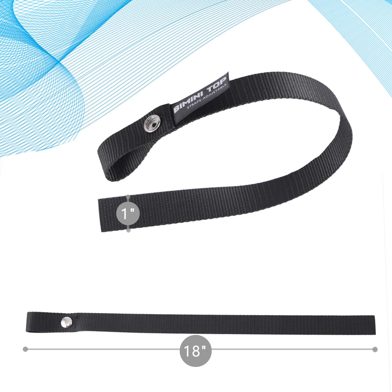 Pontoon Ladder Pull Up Strap with Quick Release Buckle,16"~55" Pull Up Pontoon Boat Ladder Strap,Pontoon Boat Nylon Straps Accessories with Stainless Steel Snap and Screw Stud