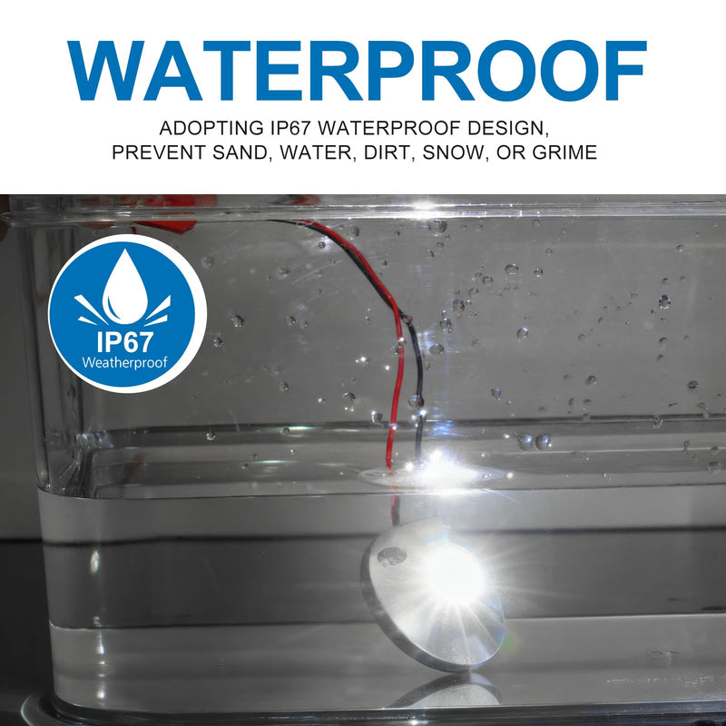 3W LED Marine Indoor and Outdoor Lighting-Integrated Aluminum Shell,Heat Dissipation,IP67 Waterproof,Anti Glare,Suitable for Boat/Yachts/Sailboats/RVs（Nature White）