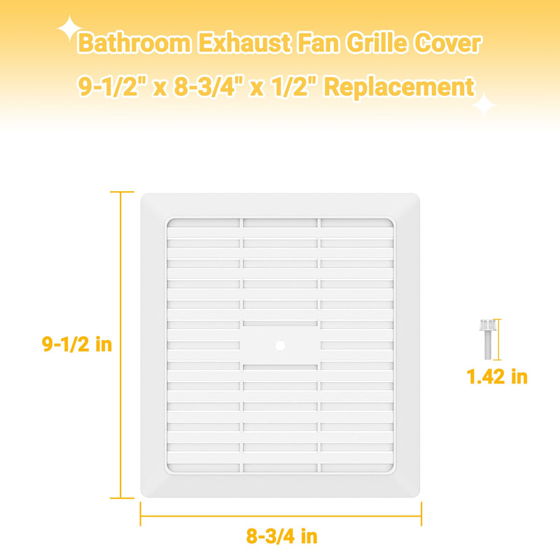 G686N Bathroom Vent Fan Grille/Cover Replacement, Compatible with Broan-NuTone Models 686, Durable White Exhaust Fan Cove(2 Pack) 2 Pack