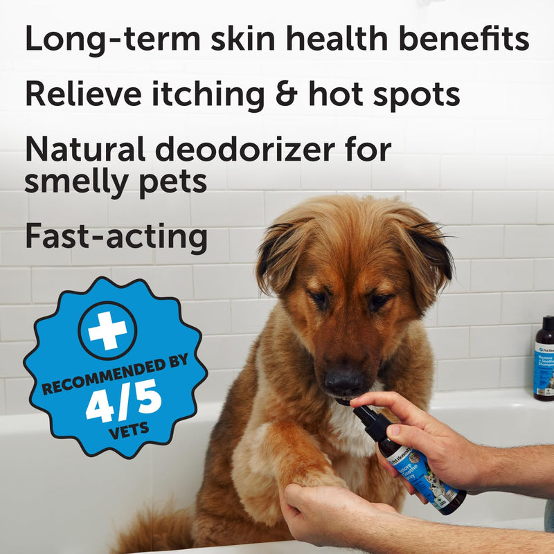Virtual Bundle Restore + Soothe Hot Spots Spray for Dogs & Cats (Lavender) 4oz + Allergy Support Itch Relief for Dogs - Dog Allergy Chews w/ Probiotics for Seasonal Allergies, Skin and Coat Supplement