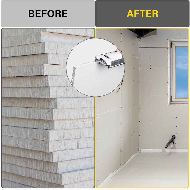 Drywall Rasp, Drywall Tools Rasp 7 inch Combination Sheetrock Tool with Bi-Directional Teeth & In-Handle Dust Collection Drywall Corner Tool Drywall Cutting Tool Drywall Fitting Tool