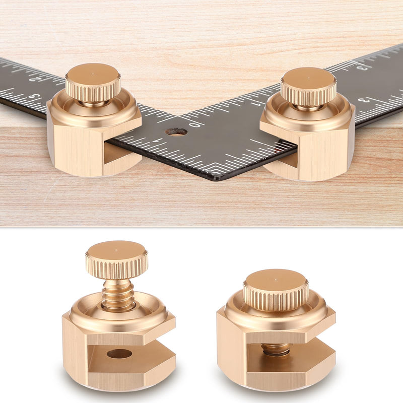 4 Pack Stair/Square Gauge Set for Framing Square, Stair Stringer Layout Tool for Circular Saw, Carpentry Squares and Rafter Layout, Aluminum Alloy Stair Gauge Tool