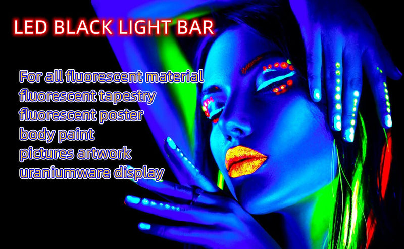 UV Black Light Bar USB DC 10W 1ft LED Blacklight Bar Strip Lights for Bedroom Fluorescent Paint Poster Party Glow in The Dark Light Magnet 2 Pack 2 Count (Pack of 1)