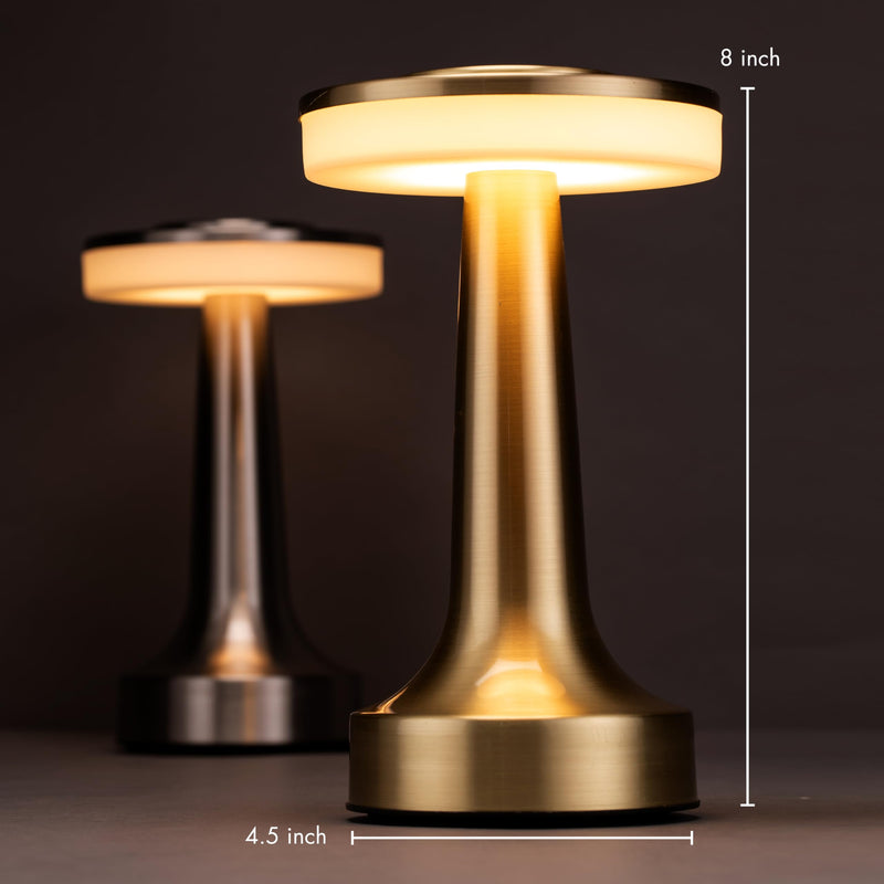 O’Bright Portable LED Table Lamp with Touch Sensor, 3-Levels Brightness, Rechargeable Battery Up to 48 Hours Usage, Night Light for Kids Nursery, Nightstand Lamp, Bedside Lamp (Gold) Gold