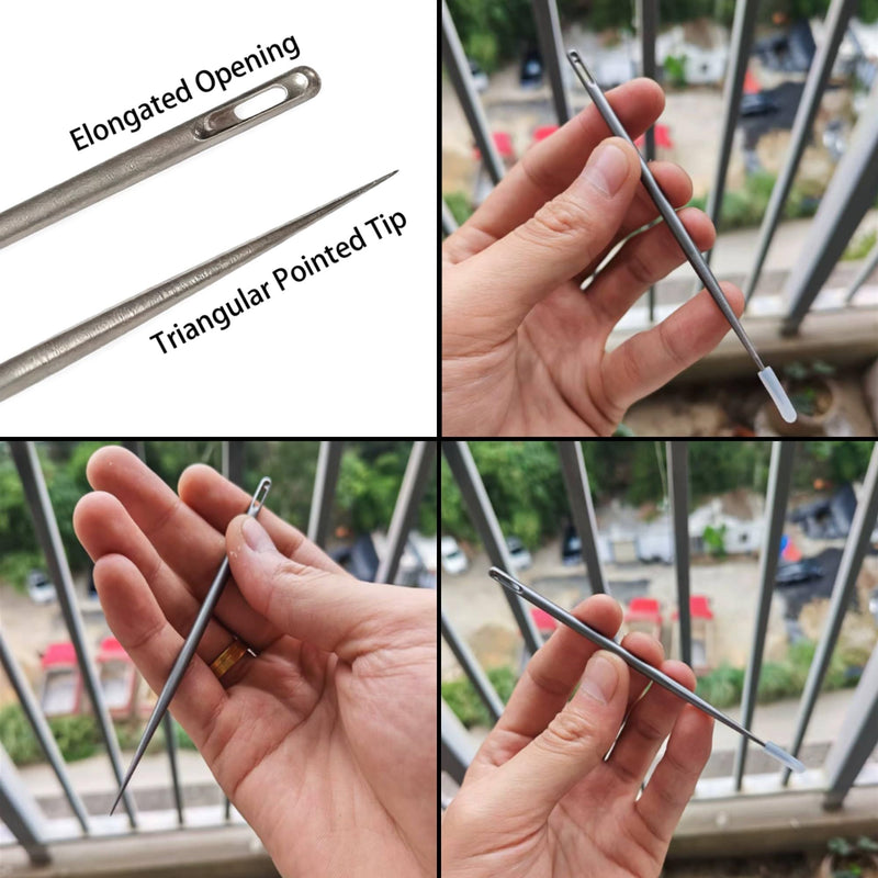 LULAOLIU Titanium Marlin Spike - Paracord Needle Tool & Knot Tying Tool for Rope Splicing - Ideal Boat Gifts for Men (1Pcs Triangular Perforation) 1Pcs Triangular Perforation