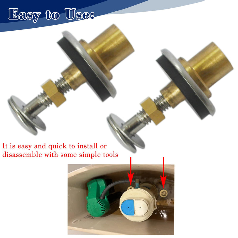 Toilet Tank To Bowl Bolts Mounting Hardware Heavy Duty 2-Piece Dual Flush Toilets Replacement Parts TS810DV3 Fit for TOTO AQUIA ST412 / ST416 / ST464