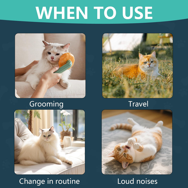 Cat Anxiety Relief Drops - Natural Stress Relief for Anxious Cats, Soothes Loud Noise & Separation Anxiety, Promotes Deep Sleep, Safe for All Breeds & Ages BROWN M1
