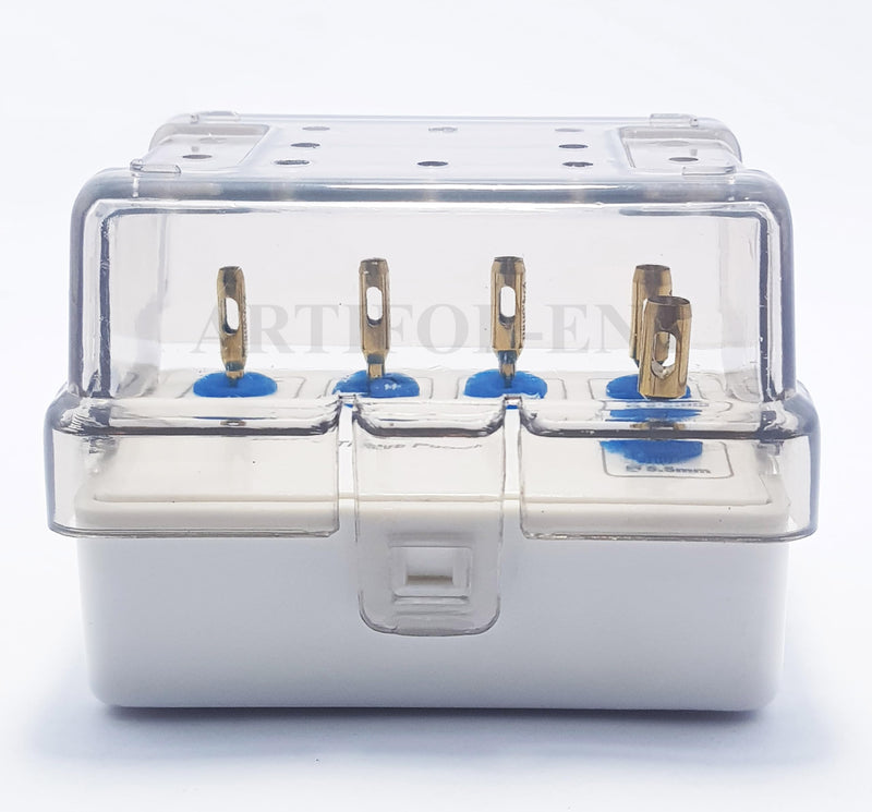Dental Tissue Punch Kit Gold Color 5 Pcs Set with Holder OS1022