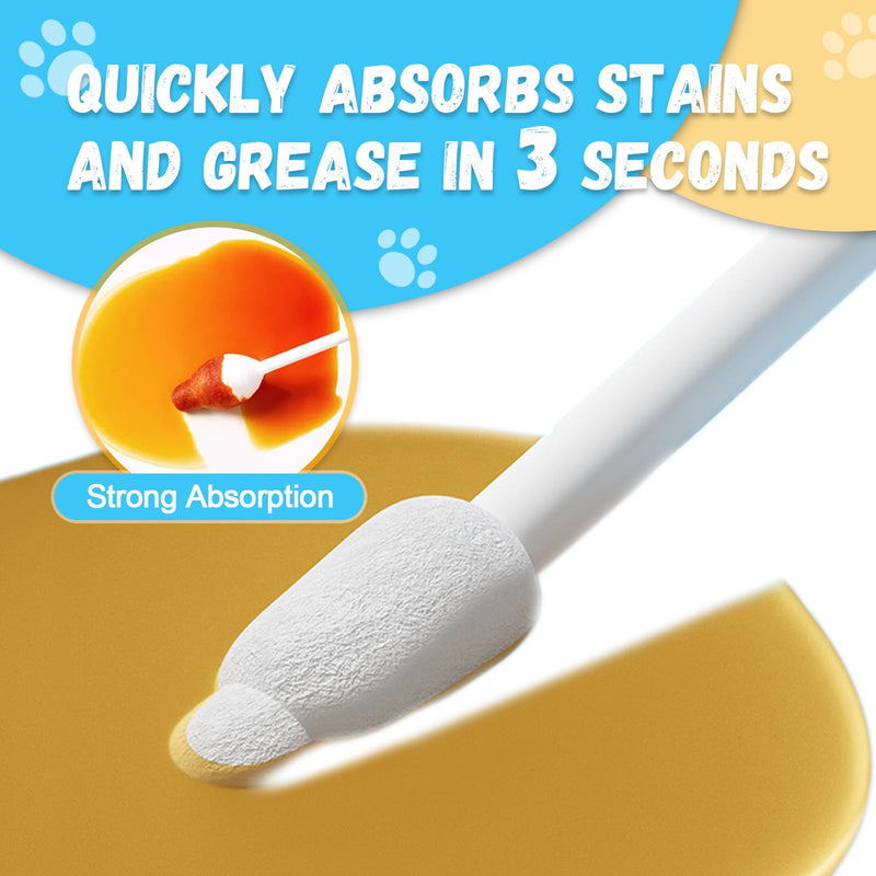Dog Ear Cleaner dog ear infection treatment Gourd-shaped swabs prevent accidental injury to the ear canal for safer cleaning of your pet's ears. Specifically designed for dogs and cats, S 110 Pcs 110Pcs (1 pack) - PawsPlanet Australia