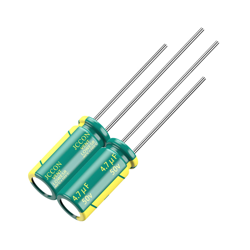 10-Pack 50V 4.7uF Premium Quality Low ESR Electrolytic Capacitors 5x11mm (0.2x0.43in), 50Volt 4.7MFD High-Frequency Caps with Superior Performance 50V 4.7uF 5x11mm