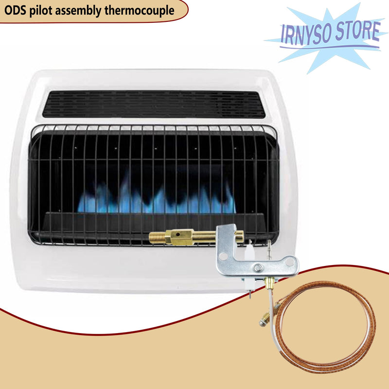 Replacement combustor Heaters Propane Gas Wall ODS Pilot Assembly thermocouple Lighter 120630-02 fits Vanguard Comfort Flame Glo-Warm Cozy Heat Kozy World Pro Com Desa International etc