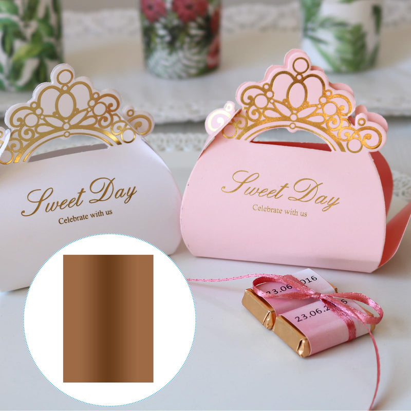 PATIKIL 11.7x8.3" Hot Stamping Foil Paper Sheet, 40 Sheets A4 Heat Transfer Hot Stamping Paper Foil for Leather DIY Logo Decor Craft Gift Package Scrapbook Card, Brown