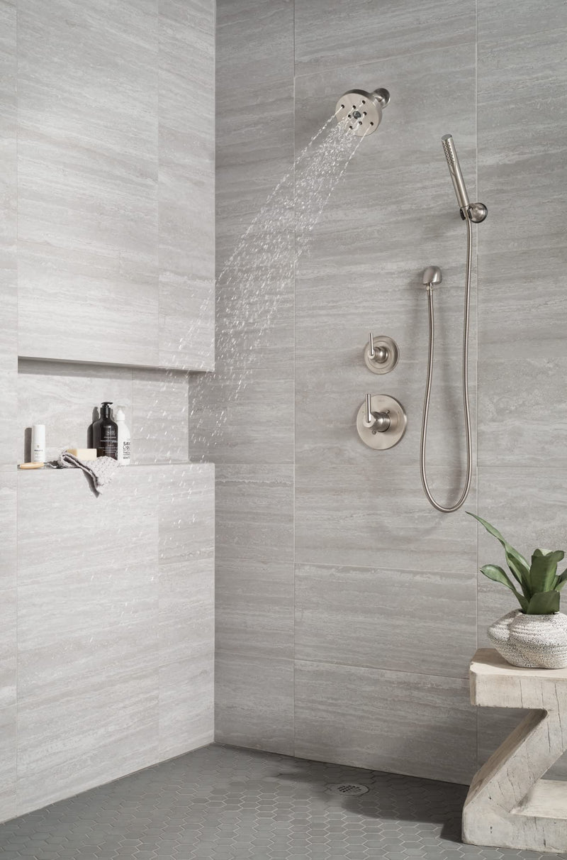 Delta Faucet Wall Supply Elbow for Hand Held Shower Brushed Nickel, Wall Union Water Supply, Wall Elbow for Hand Shower, Brushed Nickel Shower Wall Union, Lumicoat Stainless 556-SS-PR With Lumicoat