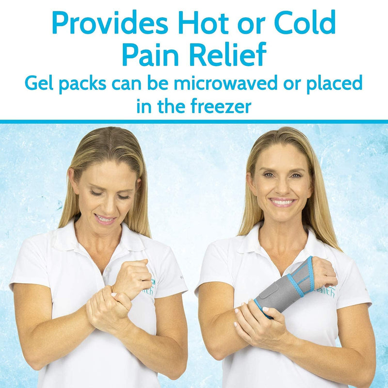 Arctic Flex Wrist Ice Pack Wrap - Refreezable Gel Compression Support - Flexible Hot & Cold Brace for Injuries, Rheumatoid, Tendinitis, Swelling & Carpal Tunnel - Reusable for Pain & Muscle Therapy 1