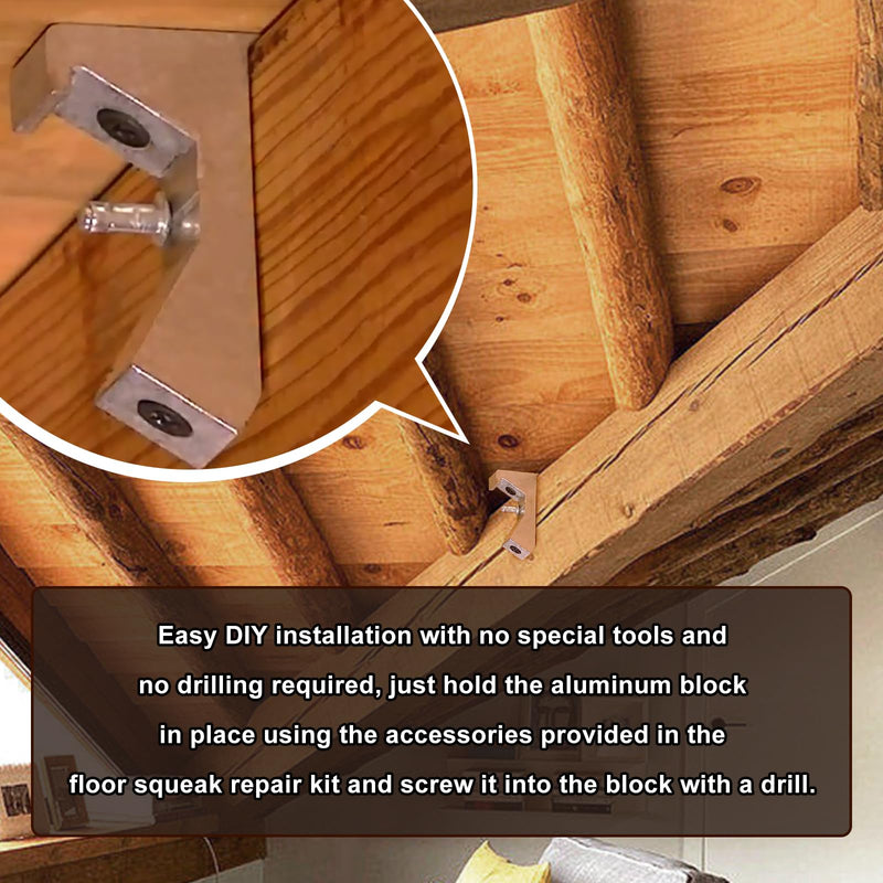 Relief Wood Floor Repair Kit Can be Safely Used on Any 5/8 inch or Thicker subfloor(Black,12 Pcs) Black 12