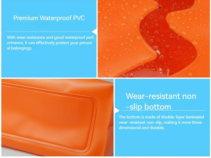 Waterproof Dry Bag - Compact PVC Storage for Boating, Water Sports & Outdoor Activities (7.87x7.48x3.74in)‌