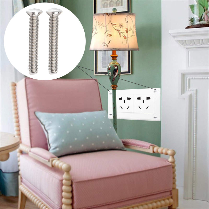 50 Pcs 3/4 Inch Long 6-32 Thread White Wall Plate Screws Outlet Cover Screws Switch Cover Screws Replacement Wall Plate Screws Electrical Screws