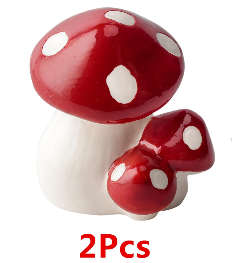 FKOG Ceramic Mushroom Toilet Bolt Caps, Mushroom Toilet Bolt Covers, Toilet Replacement Parts Decorative Bathroom Accessory Cute Bathroom Decor (Mushroom)