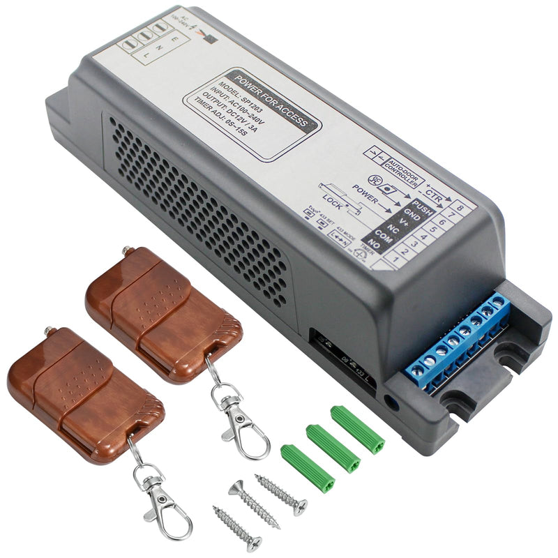 Smart Power Supply Controller, AC 110-240V to DC 12V 3A Adapter, Tuya App Control & 433MHz Remote Compatible, for Access Control Systems and Smart Home Devices (SP1203（12V/3A）) SP1203（12V/3A）
