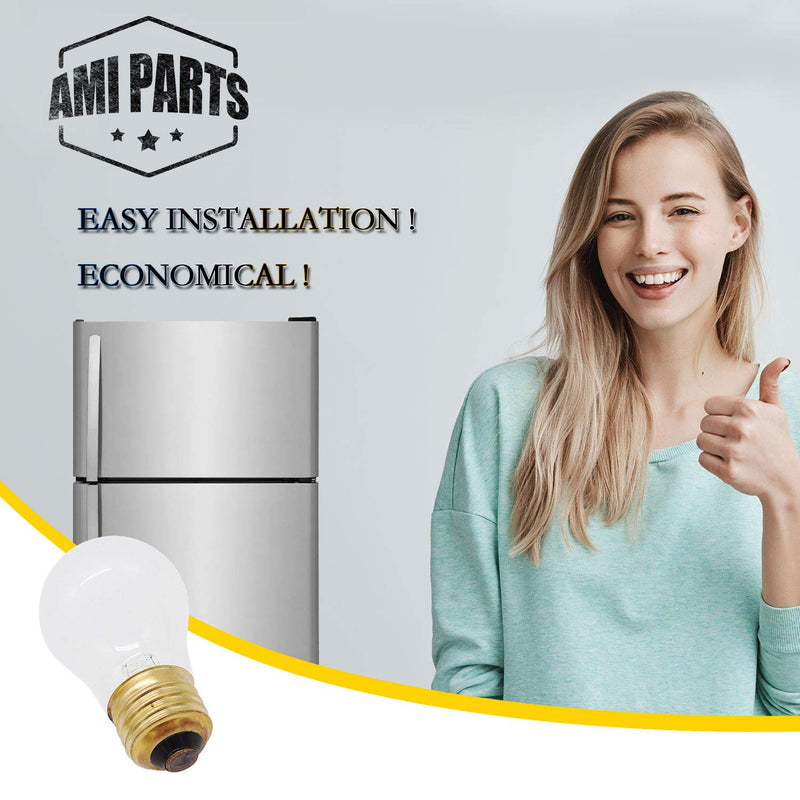 AMI PARTS Oven Light Bulbs 40W 130V- 8009 Refrigerator Light Bulb - E26 Appliance Light Bulb - Fit for Whirlpool GE Kenmore Frigidaire Refrigerator Light Bulb 1PACK