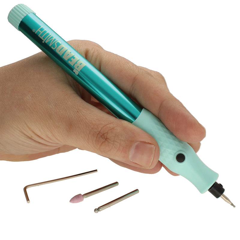 The Beadsmith Basic Elements Engraver – 3 Tips, Allen Key and Stencils – Battery Operated – Cordless Tool for Engraving, Sanding and Polishing on Wood, Glass and Metal
