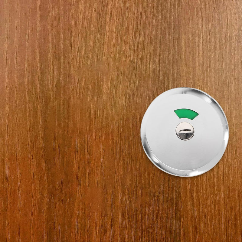 Hemobllo Bathroom Indicator Lock Stainless Steel Privacy Handle with Vacant Occupied Display Easy Install Door Latch for Public Toilet Partitions and Restrooms