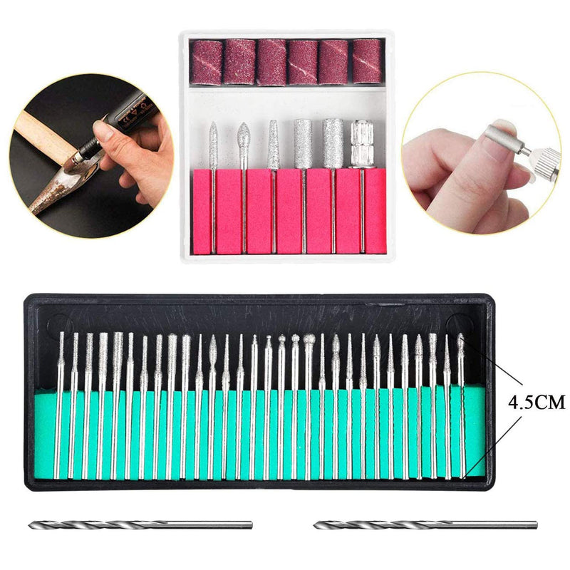 108 Pcs Engraving Tool Kit, Multi-Functional Electric Corded Micro Engraver Etching Pen DIY Rotary Tool for Jewelry Glass Wood Metal Plastic with Scriber, 82 Accessories and 24 Stencils - Black
