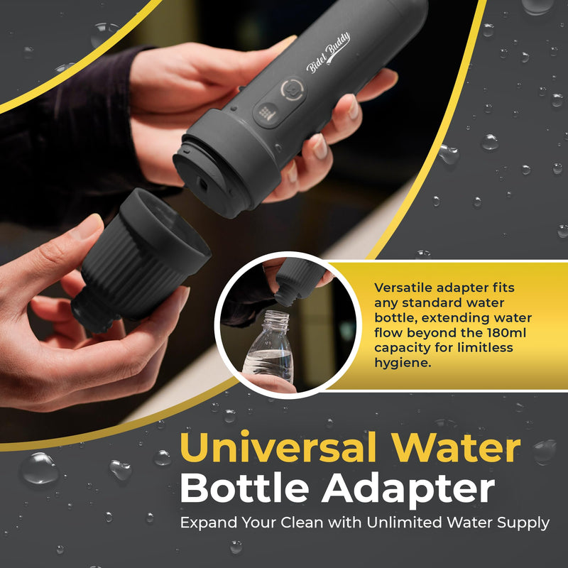 Portable Bidet | Bidet Buddy™ GoFlow | High Pressure | Travel Bidet | 180ML Portable Bidet for Travel | Handheld Bidet | Rechargeable Electric Portable Bidet for Women & Men | Grey Obsidian Drift