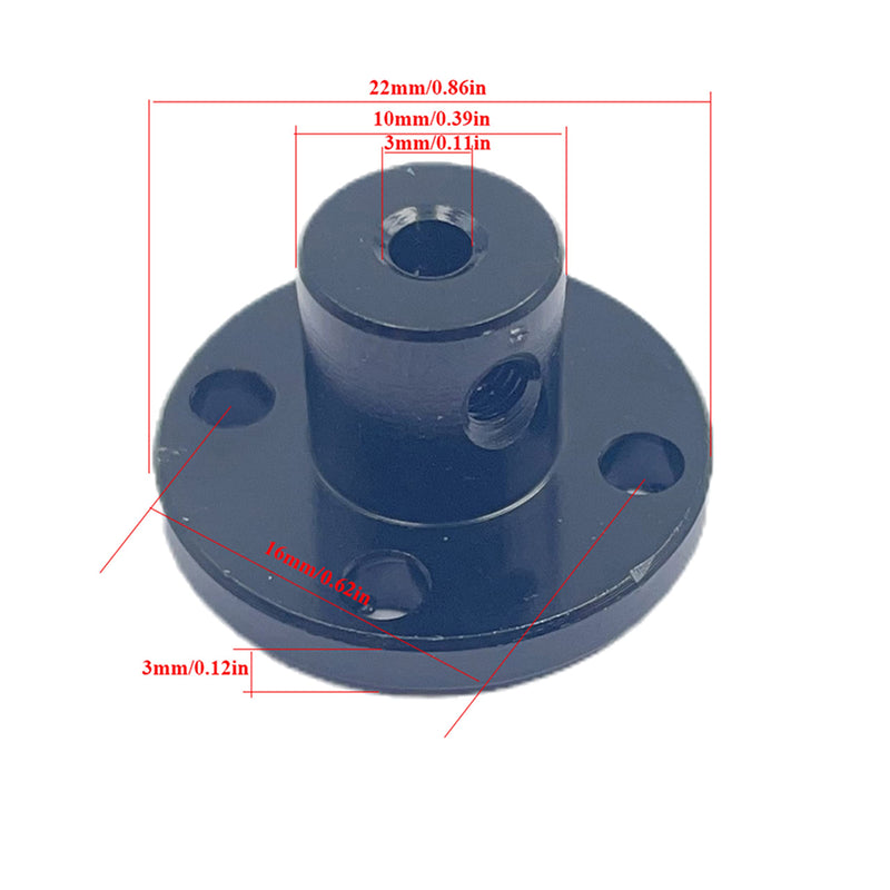 4Pcs 3mm Aluminum Alloy Rigid Flange Coupling Motor Guide Shaft Coupler for DIY Motor Connector 4