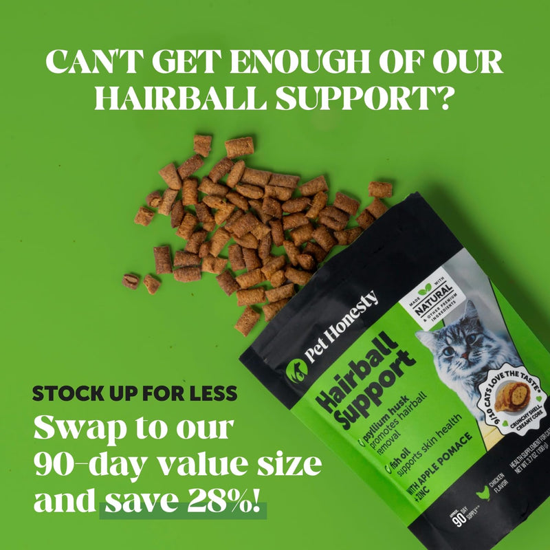 Cat Digestive & Hairball Support Virtual Bundle – Probiotics Gut + Immune Chews + Hairball Support Chews, 30 Day Supply Each