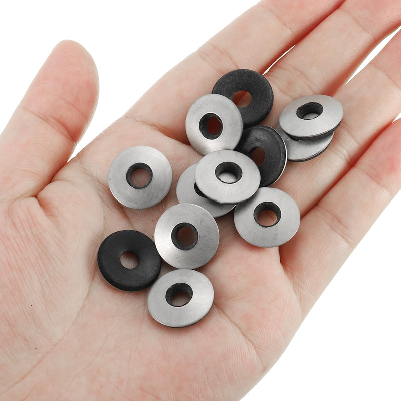 PATIKIL 7/32"x5/8" EPDM Bonded Sealing Washers, 100 Pieces 201 Stainless Steel Bonded Sealing Neoprene Rubber Washers Gasket for Marine Bolt Supply (#12) 7/32"x5/8"