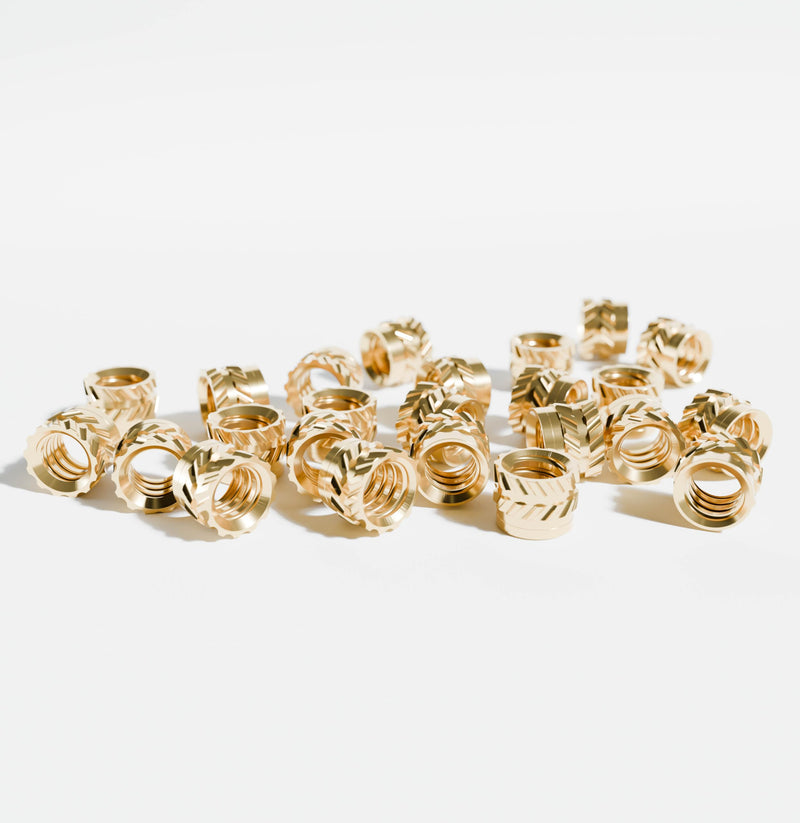 Heat Set Threaded Insert, Brass Inserts - Heat Set Inserts for 3D Printing, Plastic Parts & Prototyping | Metric Knurled Nuts for Secure Fastening (M6 x 8 OD x 5 L - 50 Pieces) M6 x 8 OD x 5 L - 50 Pieces