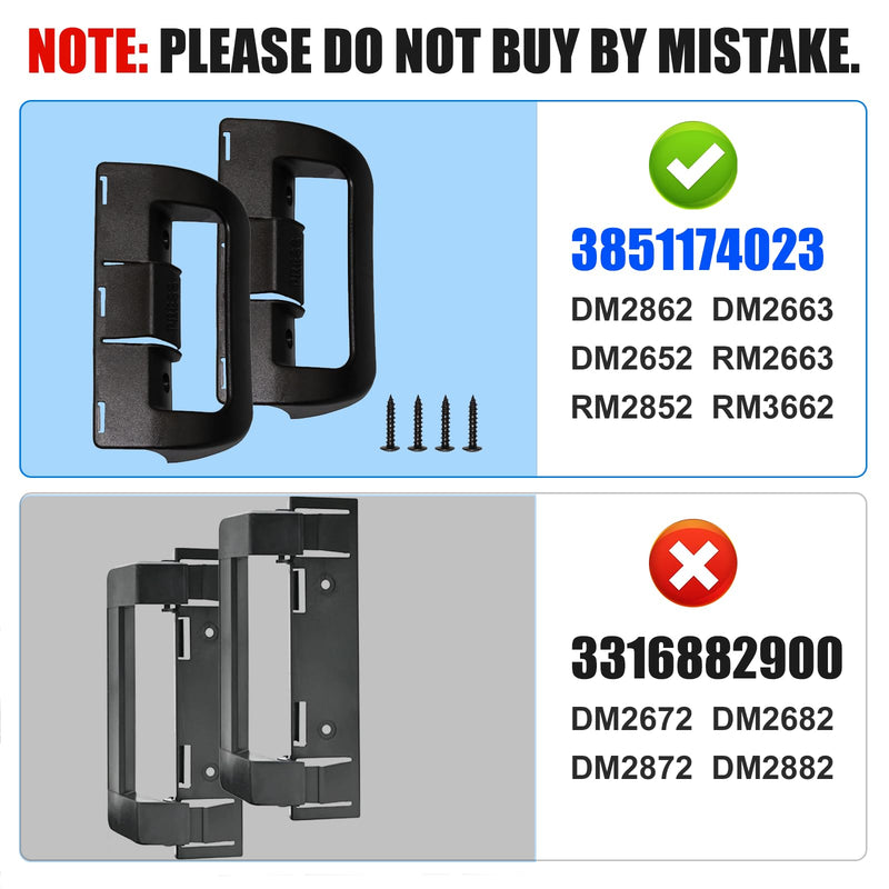 3851174023 Refrigerator Replacement Door Handle for Dometic Fridge DM2652, RM2652, RM2852 - RV and Camper Refrigerator Door Latch