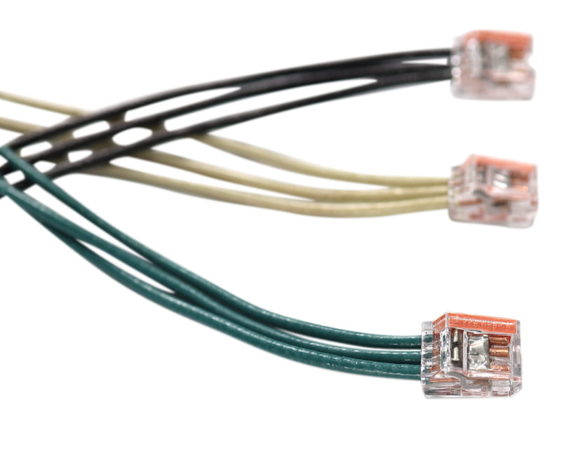 Quick Push-in Electrical Wire Connectors, 22-12 AWG Gauge Solid, 3-Port, 50-Pack for Junction Wiring Outlet Boxes
