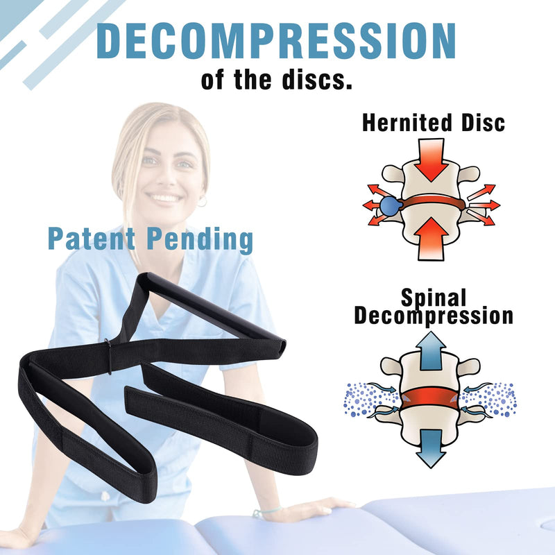 Neck Stretcher Strap, Spine Chiropractic Decompression Tool with Chin Belt. Cervical Neck Traction Device.