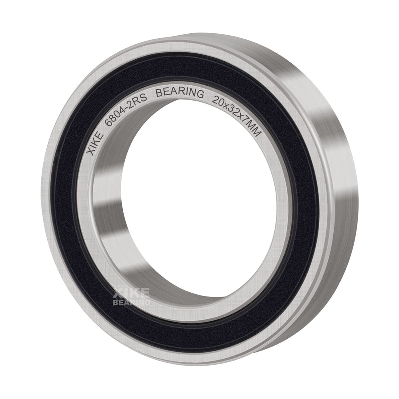 XIKE 10 Pcs 6804-2RS Bearings 20x32x7mm, Double Rubber Seals and Pre-Lubricated, Deep Groove Ball Bearing. 6804-2RS 20x32x7mm