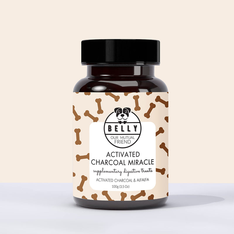 Belly Natural Charcoal Tablets Dog - 100g - Activated Charcoal Tablets against diarrhea & to build up intestinal bacteria, build up dog intestinal flora, with antioxidants, vitamins and minerals, vegan - PawsPlanet Australia