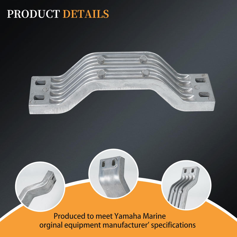 6G5-45251-01 Aluminum Boat Outboard Anode Replacement for Yamaha Outboard 115-300HP Engine