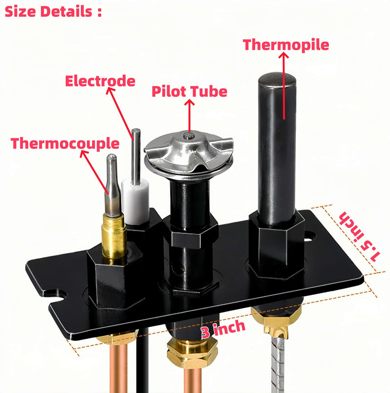 Propane Gas 10002265 3 Way Pilot Assembly