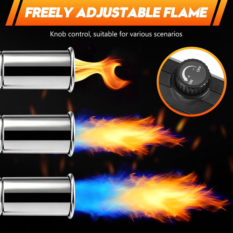 Powerful Propane Torch Gun with Adjustable Flame and Safety Lock, 2370°F High Heat Cooking Blow Torch for Charcoal Starter, BBQ, Sous Vide, Steak Searing and Campfire (Tank Not Included)
