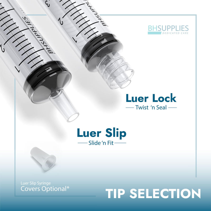 BH Supplies 5ml Oral Syringe (No Needle) - Sterile, Individually Wrapped - 100 Syringe 5 mL - Luer Slip 100.0