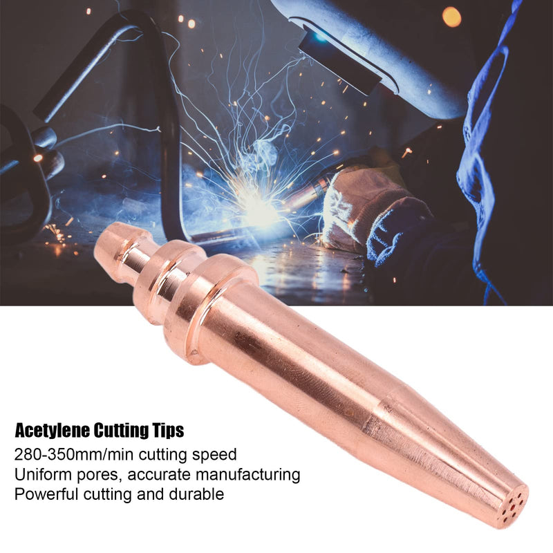 5Pcs Acetylene Cutting Tips Torch Consumables for CNC Machining Integrated Machine 2# G02‑2 (280‑350mm/min Cutting Speed) One Piece Nozzle Accessories